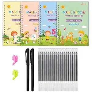 Sank Magic Book for Kids - 4 Books +1 Pen+10Refill - Romj