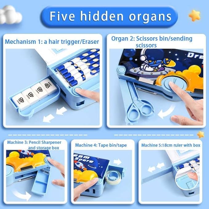 Multi - Functional Pencil Box for Kids - Romj