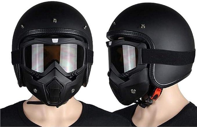 Motorcycle Goggle Mask Anti Scratch Uv Protective Face Mask - Romj