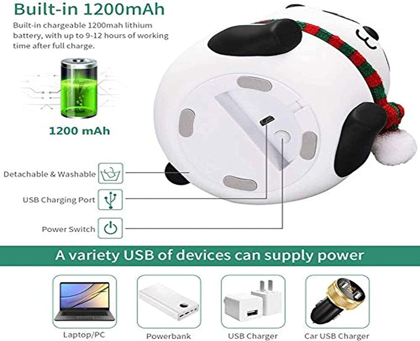 Panda Night Light - Panda Lamp - Romj