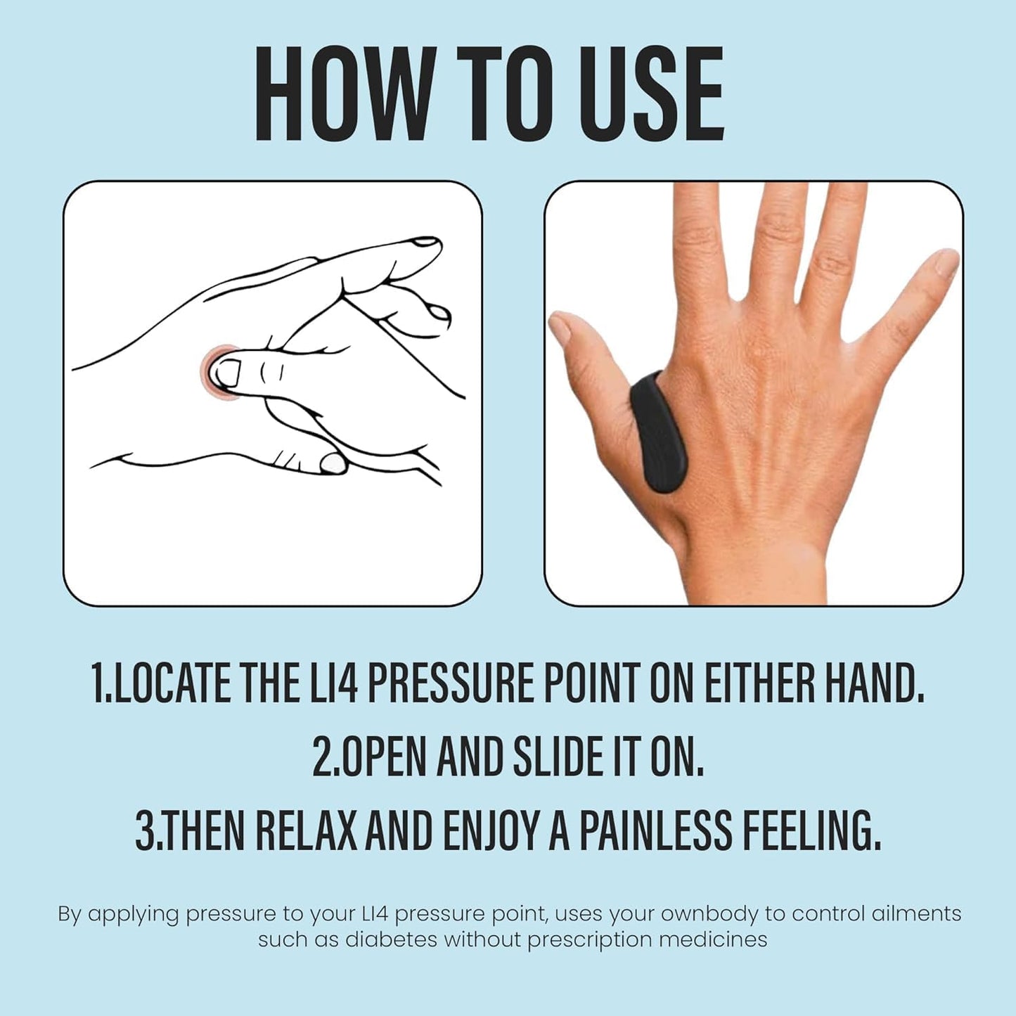 Acupressure Clips for Diabetes & Headache Relief - Romj