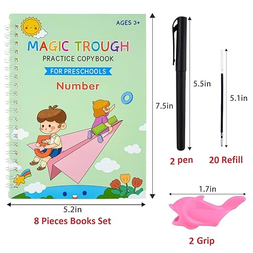 Sank Magic Book for Kids - 4 Books +1 Pen+10Refill - Romj