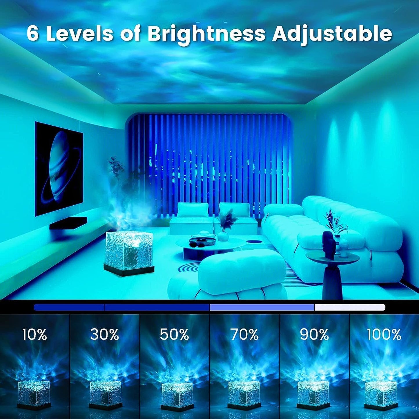 Romantic 3D Crystal Light for Bedroom Decor with Remote - Romj