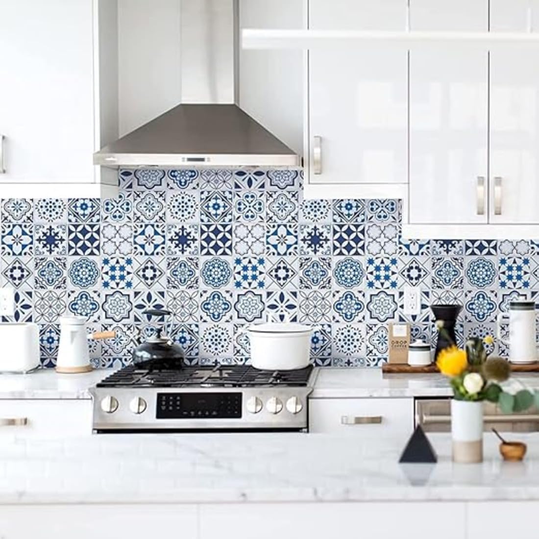 Vinyl Marble Wallpaper Peel and Stick Waterproof Wallpaper for Home Kitchen - Romj