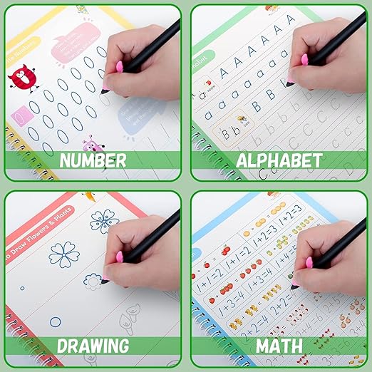 Sank Magic Book for Kids - 4 Books +1 Pen+10Refill - Romj