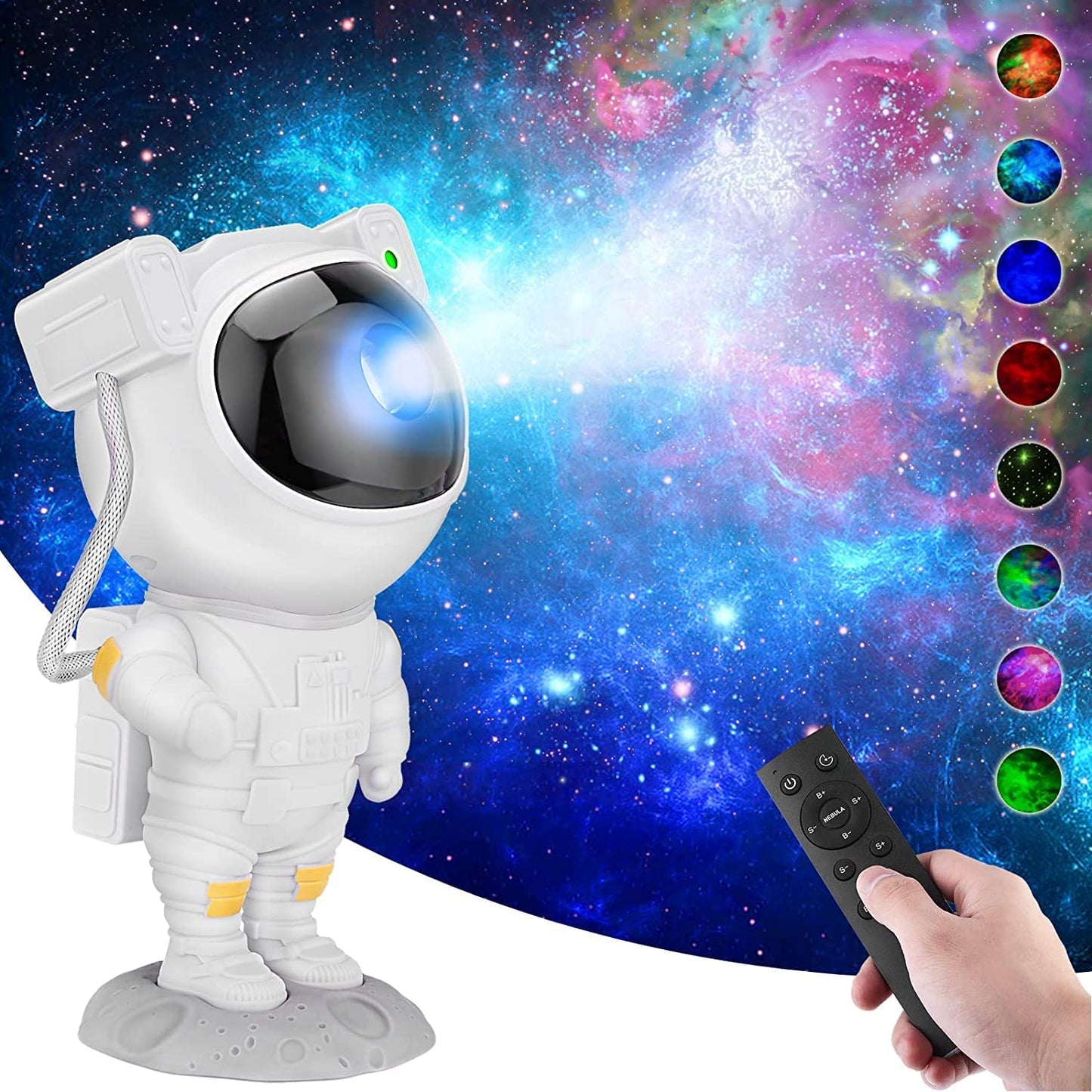 Astronaut light galaxy projector