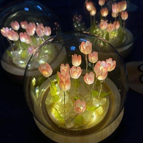 Flowers Night Lamp Elegant LED Bedroom Lighting & Decor - Romj