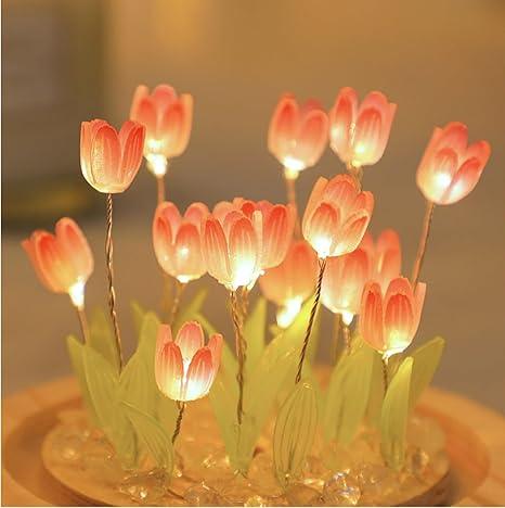 Flowers Night Lamp Elegant LED Bedroom Lighting & Decor - Romj