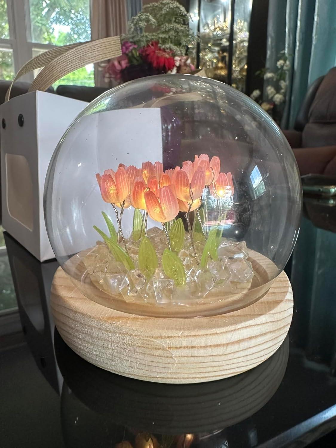 Flowers Night Lamp Elegant LED Bedroom Lighting & Decor - Romj