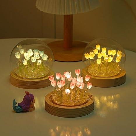 Flowers Night Lamp Elegant LED Bedroom Lighting & Decor - Romj