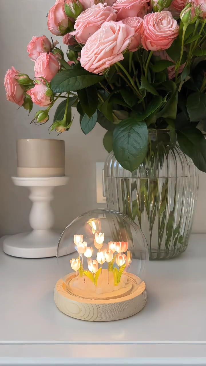 Flowers Night Lamp Elegant LED Bedroom Lighting & Decor - Romj