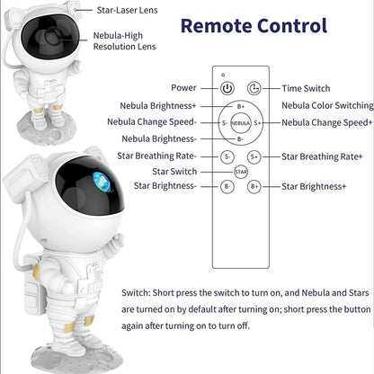 Astronaut light galaxy projector